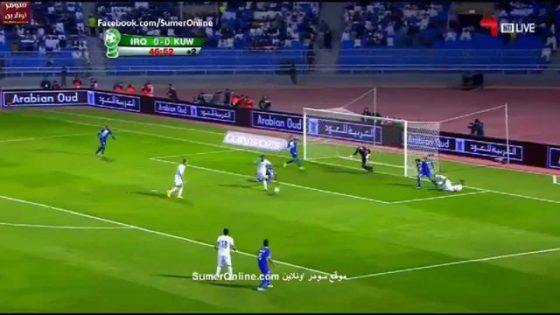لمسة اليد مدافع الكويت – العراق خليجي 22 يوم 14-11-2014