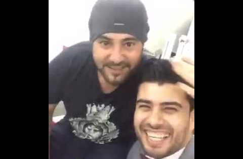 ستار سعد مع عاصي الحلاني في الكواليس