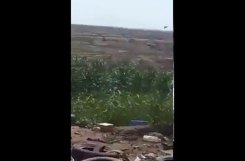 لحظة سقوط طائرة مروحية في محافظة واسط