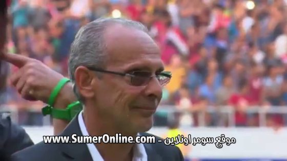 لحظة دخول فييرا يبكي في ملعب كربلاء