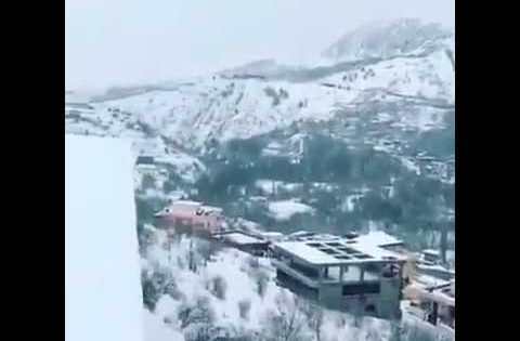 الثلوج تغطي دهوك شمال العراق