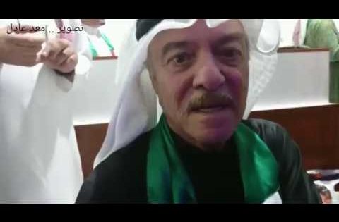 الفنان ياس خضر في جناح السعودية في العراق