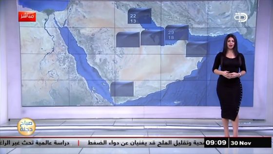 الانواء الجوية وتغيرات الطقس مع فانيتا الزعبي 30 11 2017 قناة دجلة الفضائية