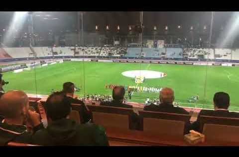 قبل النشيد العراقي العراق – قطر في الكويت