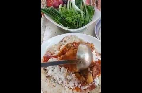 بامية عراقية مع لحم وخضراوات