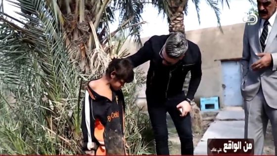 كادر برنامج من الواقع مع علي عذاب يستغيث للطفل محمد