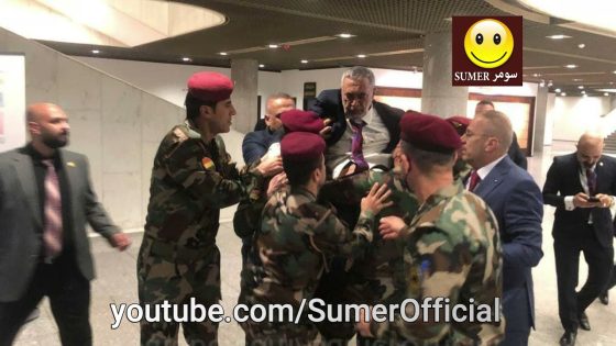 لحظة نقل محمود المشهداني الى المستشفى