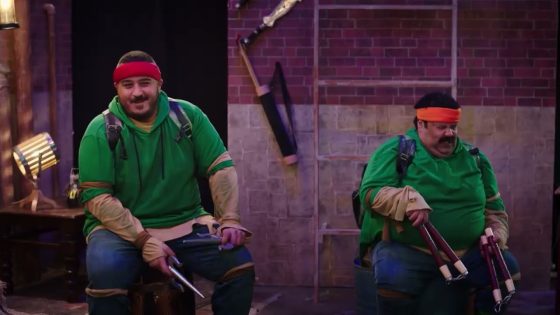 مسرحية سلاحف النينجا فرع المزاريطة.. هتموت من الضحك???? #الكبير_أوي_ج7