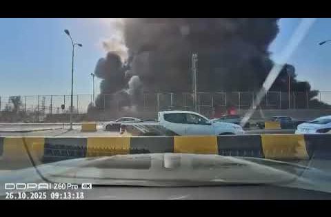 لحظة انفجار البصرة توربين البرجسية