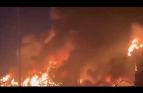 حريق بغداد اسواق الطالبية الليلة