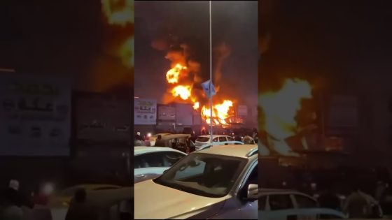 اندلاع حريق في الطالبية بغداد #حريق #بغداد