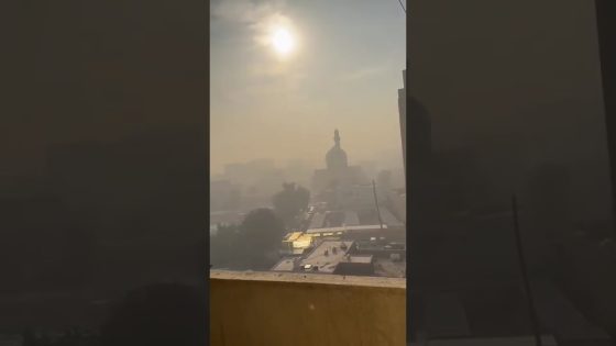 الضباب الدخاني يخنق بغداد #العراق
