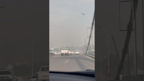 دخان تراب في بغداد #العراق #بغداد