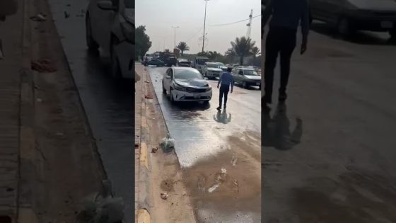 تصادم عدة سيارات بسبب الگار #العراق #سيارات #بغداد