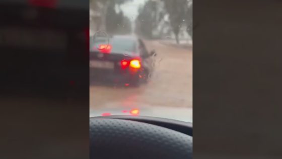 فيضان وسيارات عالقة في اربيل #العراق #اربيل